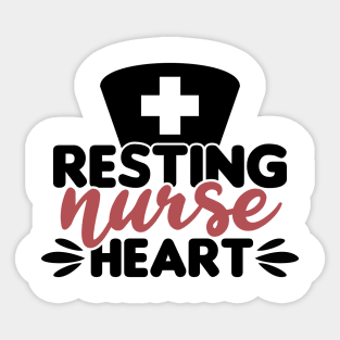 Resting nurse heart Sticker